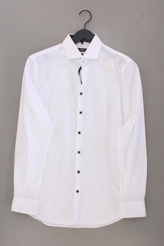 Jake*s Langarmhemd für Herren Gr. Hemdgröße 39/40 weiß aus Baumwolle