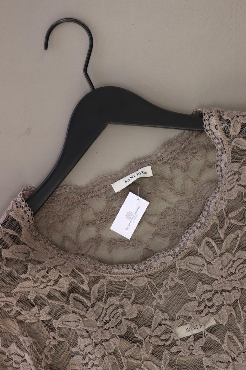 SANI BLU Spitzenkleid Gr. 34 Kurzarm braun aus Viskose