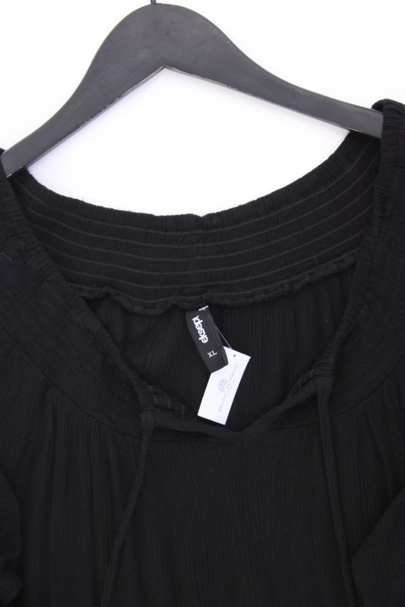 eksept Classic Bluse Gr. XL 3/4 Ärmel mit Carmen-Ausschnitt schwarz aus Viskose
