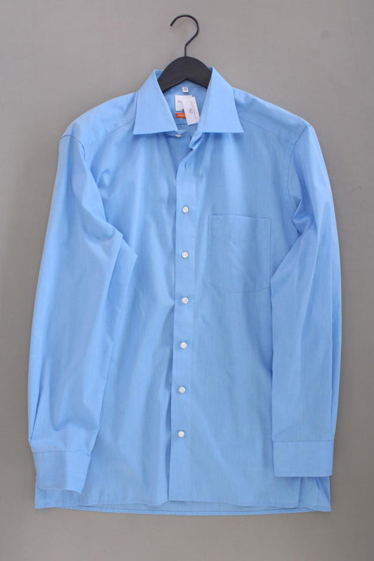 Olymp Langarmhemd für Herren Gr. Hemdgröße 41 blau aus Baumwolle
