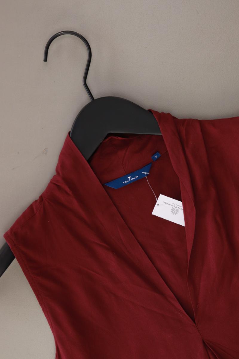 Tom Tailor Ärmellose Bluse Gr. 34 rot aus Viskose