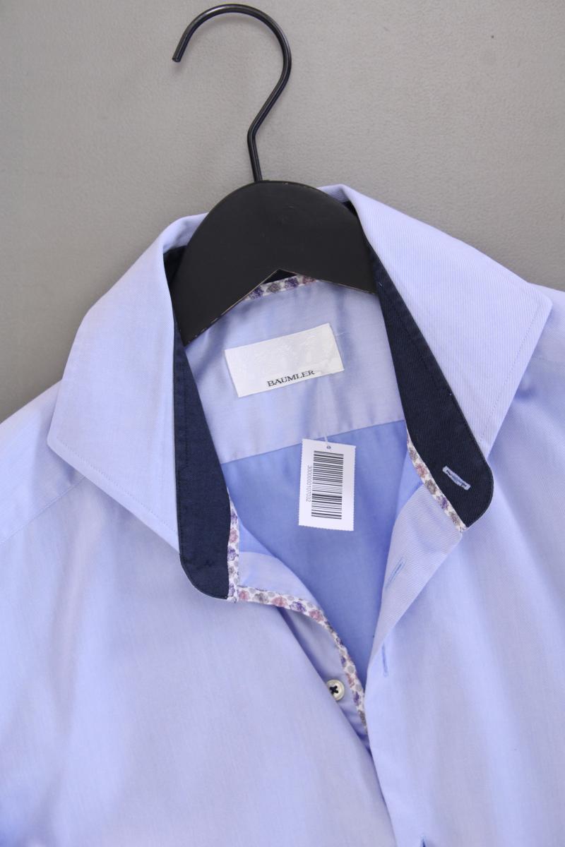 BÄUMLER Langarmhemd für Herren Gr. Hemdgröße 41 blau aus Baumwolle