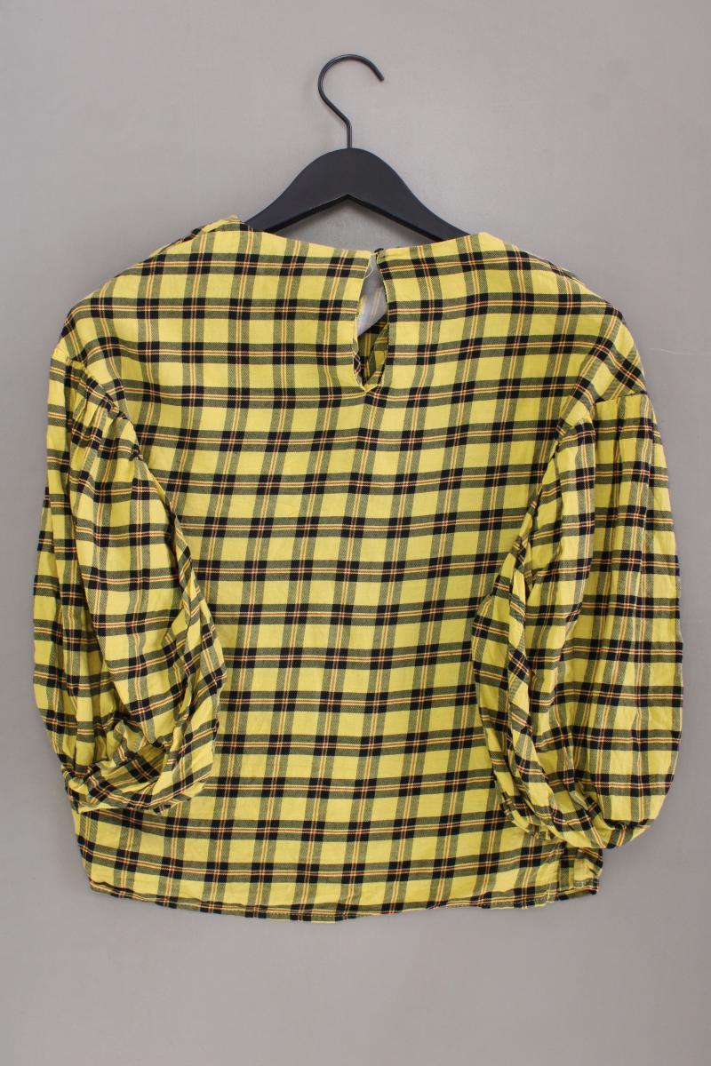 Zara Karobluse Gr. S kariert 3/4 Ärmel gelb
