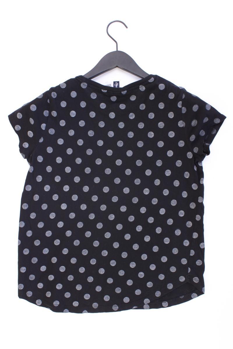 s.Oliver T-Shirt Gr. S gepunktet Kurzarm schwarz