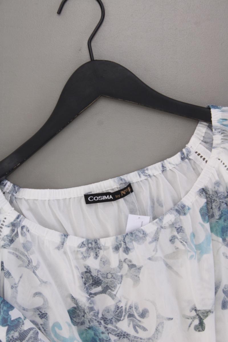 Cosima Classic Bluse Gr. 38 mit Blumenmuster 3/4 Ärmel mit Carmen-Ausschnitt