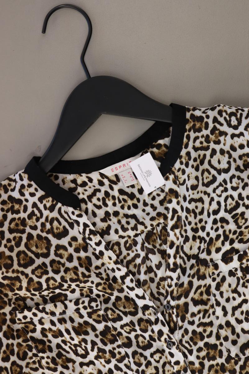 Esprit Langarmbluse Gr. 32 mit Tierdruck braun aus Polyester