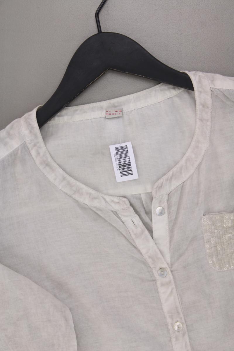s.Oliver Classic Bluse Gr. 34 3/4 Ärmel mit Pailletten grau