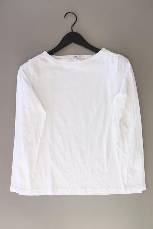 Cecil Longsleeve-Shirt Gr. XL Langarm weiß aus Baumwolle