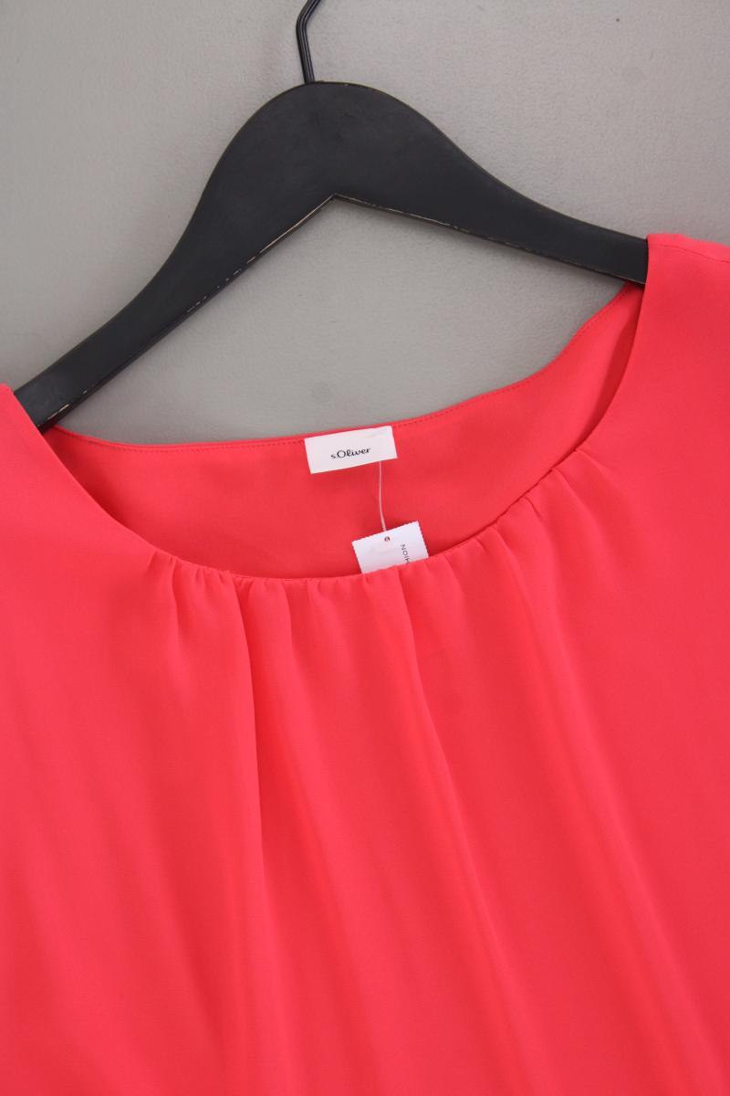 s.Oliver Chiffonbluse Gr. 40 neuwertig Kurzarm pink aus Polyester