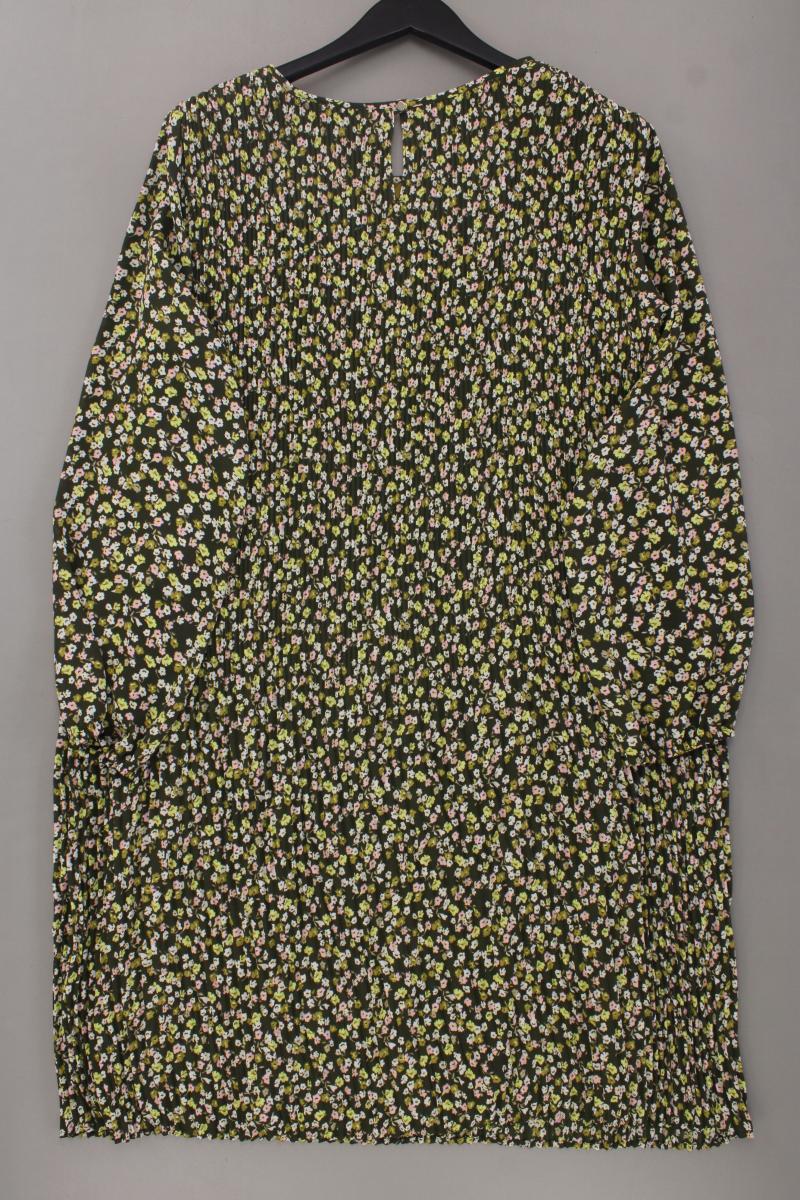 Gerry Weber Chiffonkleid Gr. 44 mit Blumenmuster Langarm olivgrün