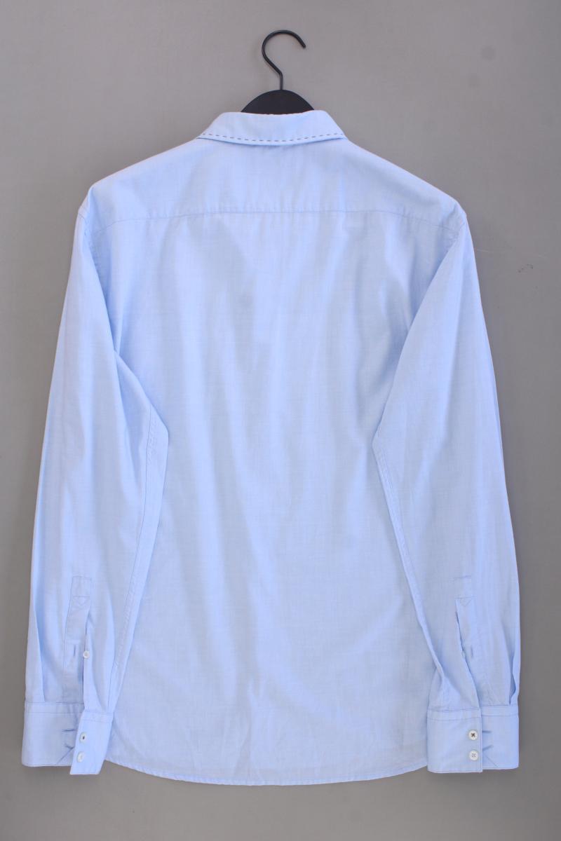 BOSS by Hugo Boss Langarmhemd für Herren Gr. XL blau aus Baumwolle