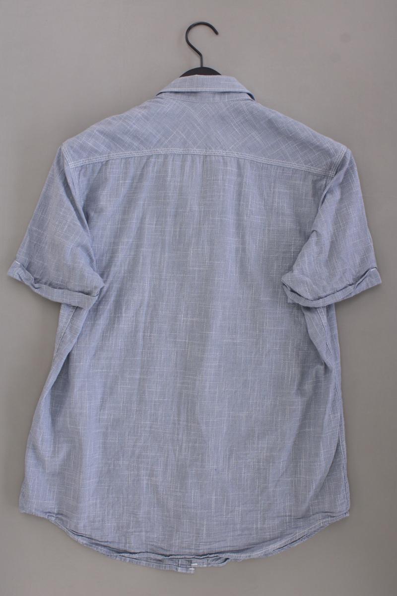 Garcia Jeans Kurzarmhemd für Herren Gr. L blau aus Baumwolle