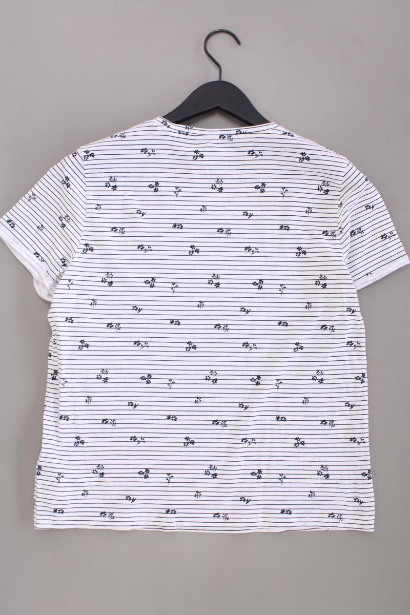 Tom Tailor Ringelshirt Gr. L gestreift Kurzarm weiß aus Baumwolle