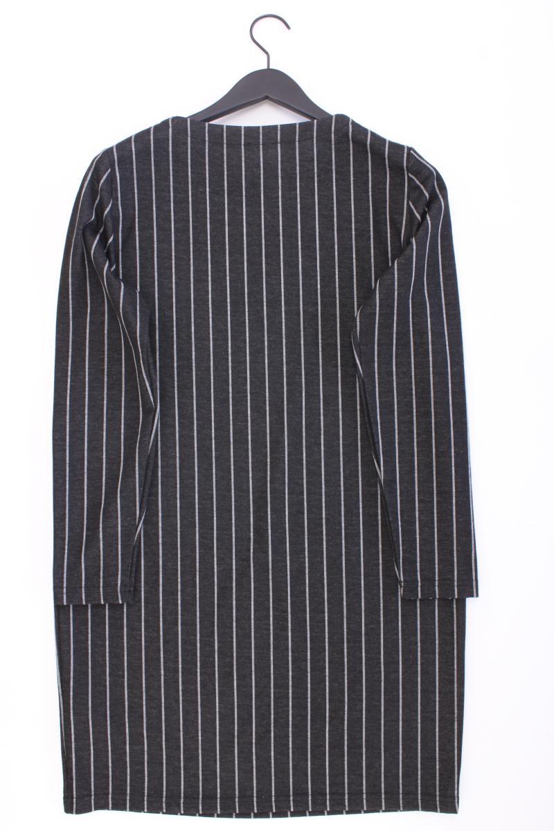 Nümph Langarmkleid Gr. L gestreift grau aus Polyester