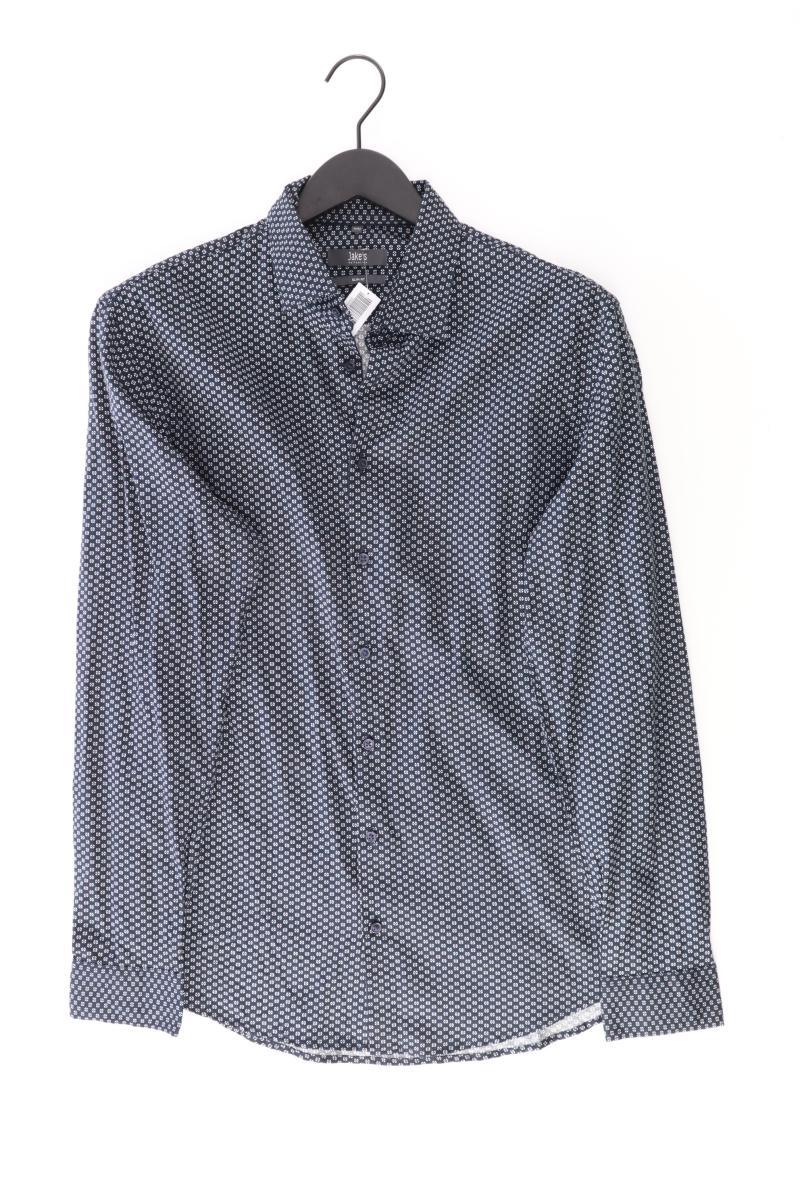 Jake*s Langarmhemd für Herren Gr. Hemdgröße 41/42 blau aus Baumwolle