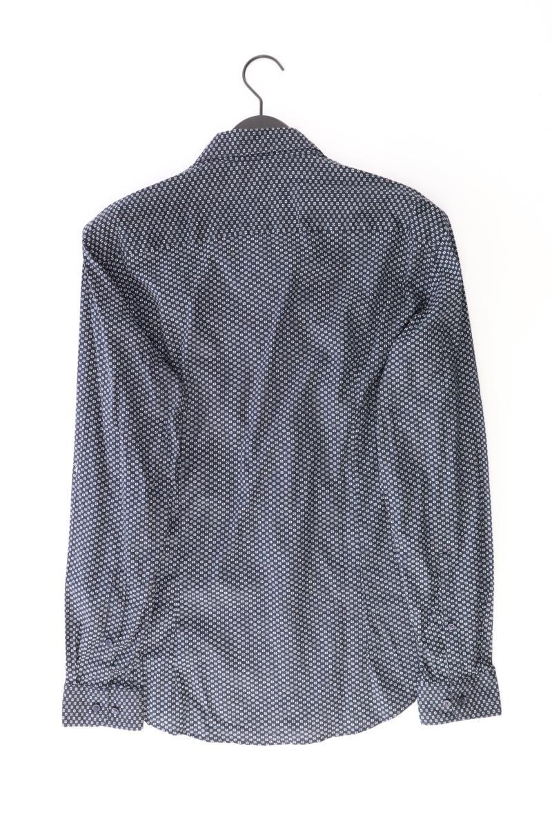 Jake*s Langarmhemd für Herren Gr. Hemdgröße 41/42 blau aus Baumwolle