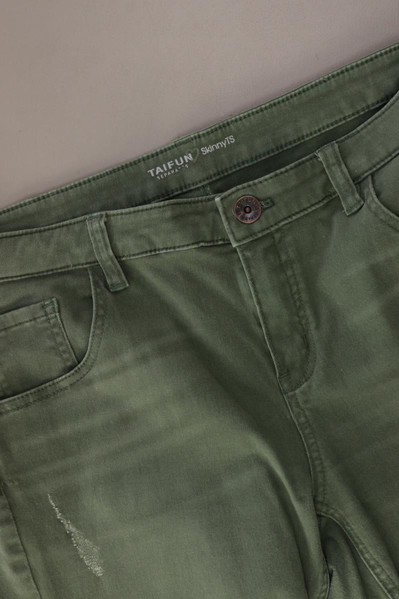 Taifun Straight Jeans Gr. 44 olivgrün aus Baumwolle