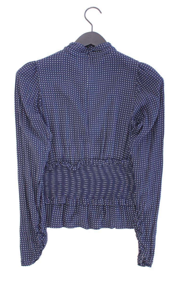 Norr Langarmbluse Gr. L blau aus Viskose