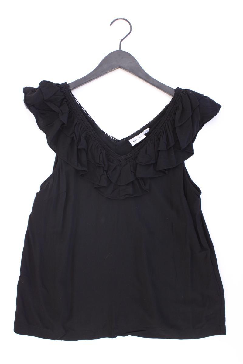 Vero Moda Rüschenbluse Gr. M Kurzarm schwarz aus Viskose