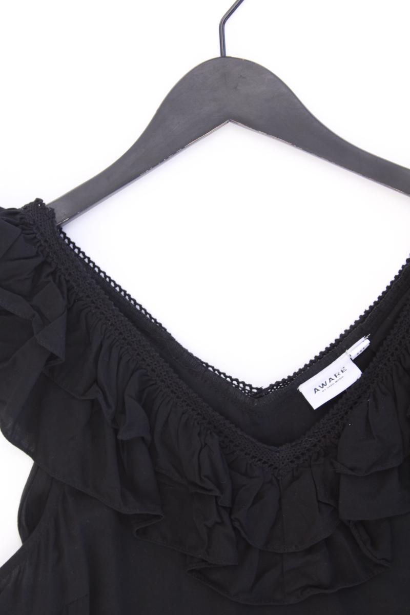 Vero Moda Rüschenbluse Gr. M Kurzarm schwarz aus Viskose