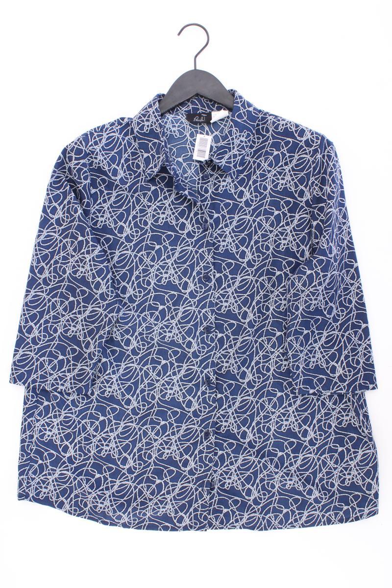 Paola Classic Bluse Gr. 46 3/4 Ärmel blau aus Polyester