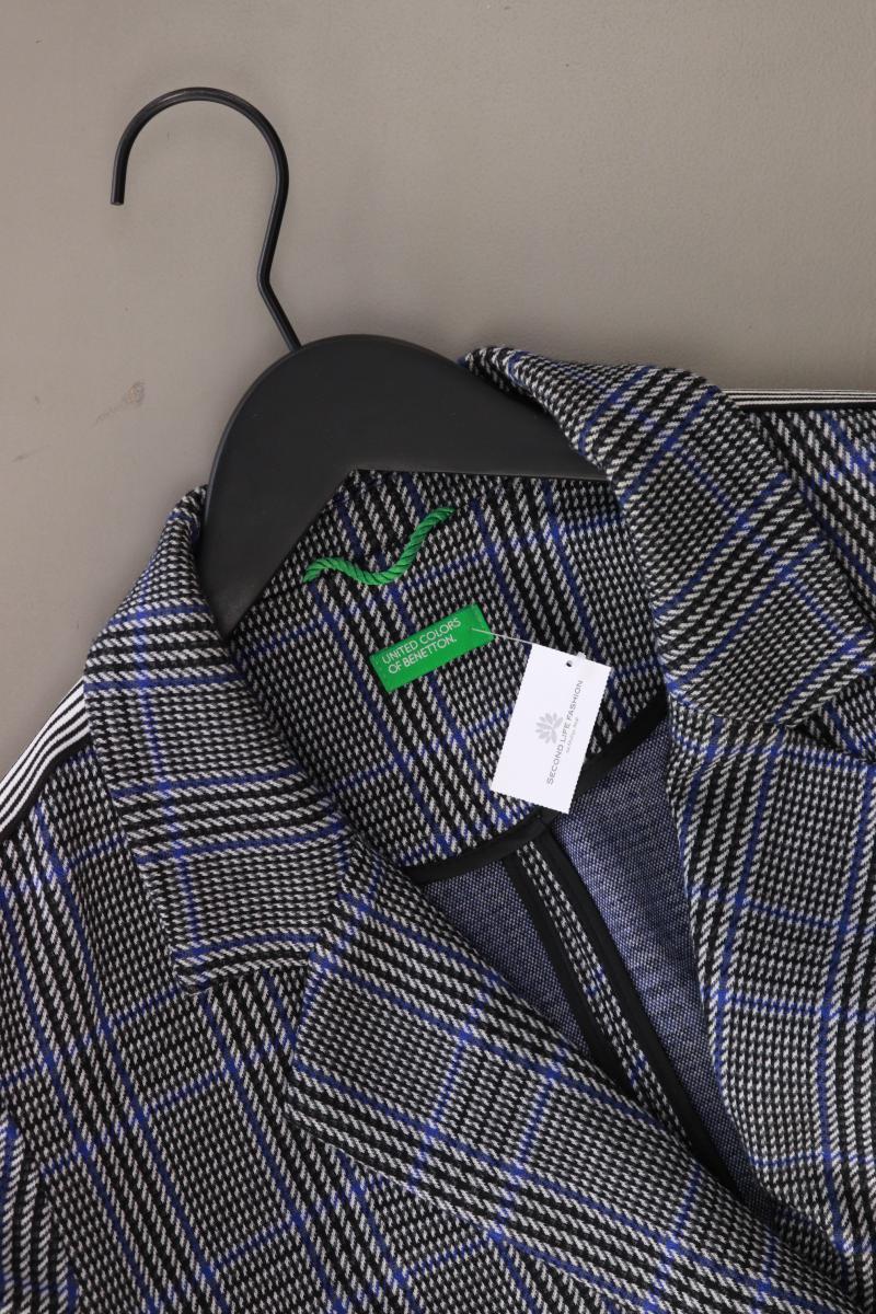 United Colors of Benetton Jerseyblazer Gr. 36 kariert blau aus Polyester