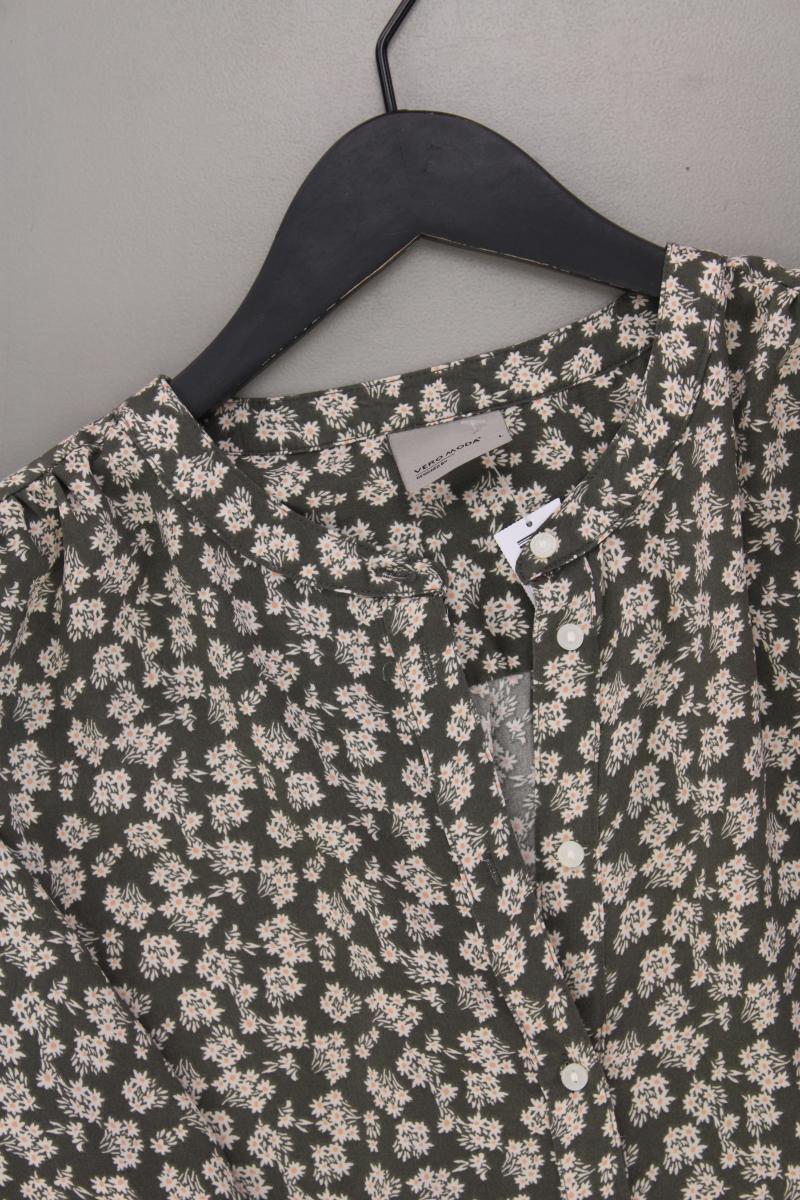 Vero Moda Langarmbluse Gr. L mit Blumenmuster olivgrün
