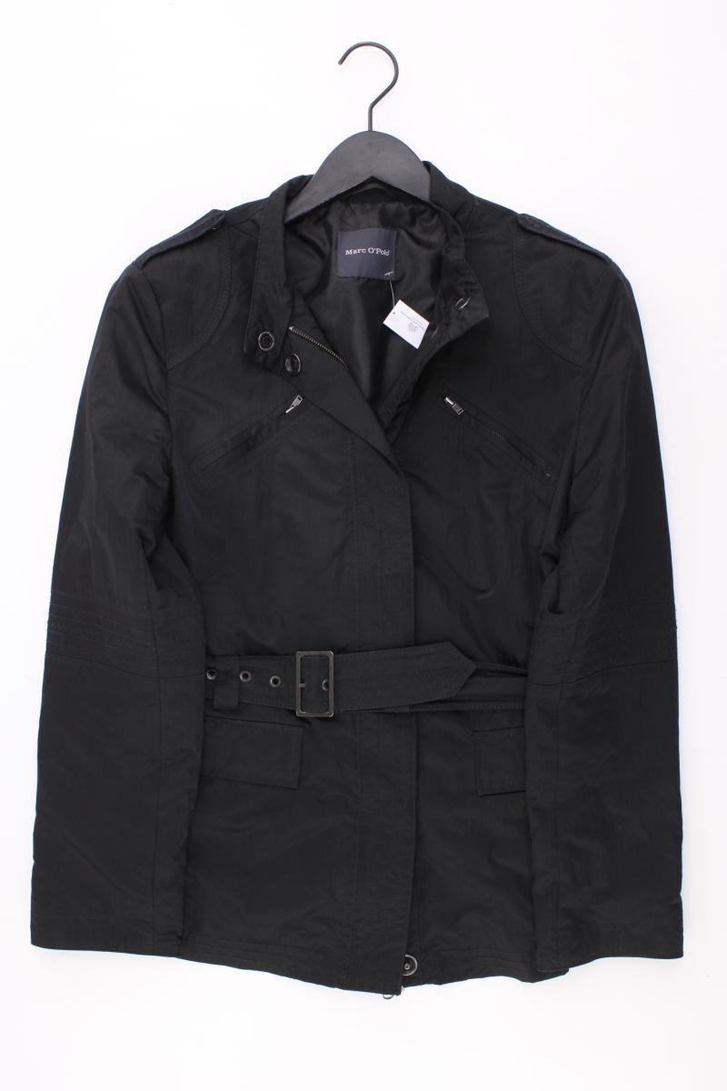 Marc O'Polo Übergangsjacke Gr. 42 mit Gürtel schwarz aus Polyester