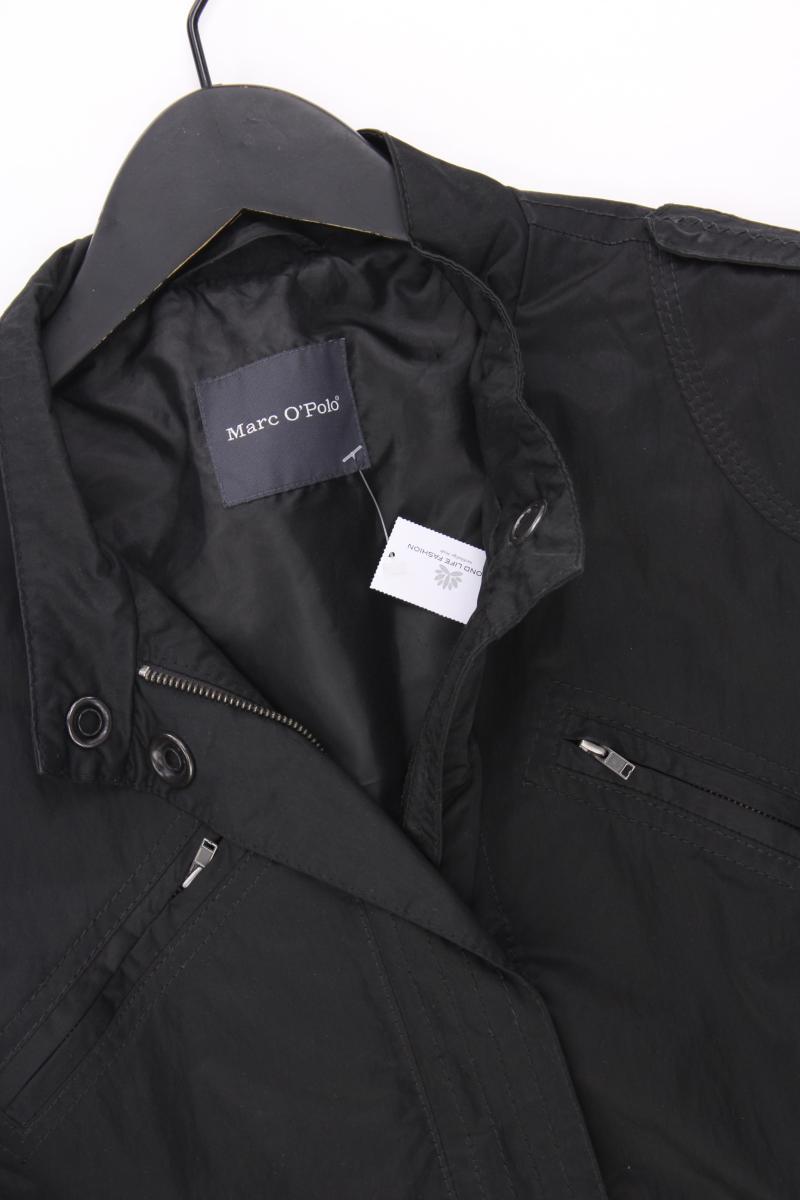 Marc O'Polo Übergangsjacke Gr. 42 mit Gürtel schwarz aus Polyester