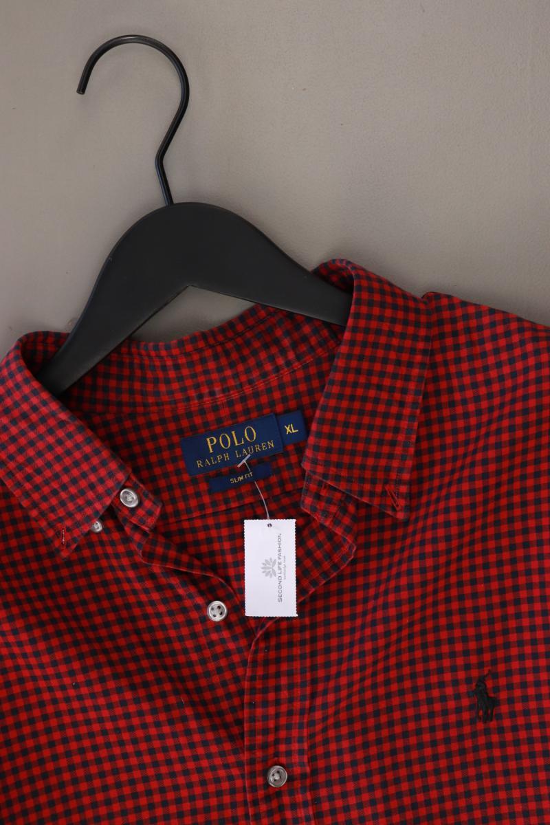 Polo by Ralph Lauren Karohemd für Herren Gr. XL kariert Langarm rot