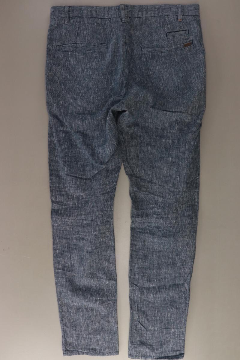 BOSS by Hugo Boss Stoffhose für Herren Gr. 46 blau aus Leinen