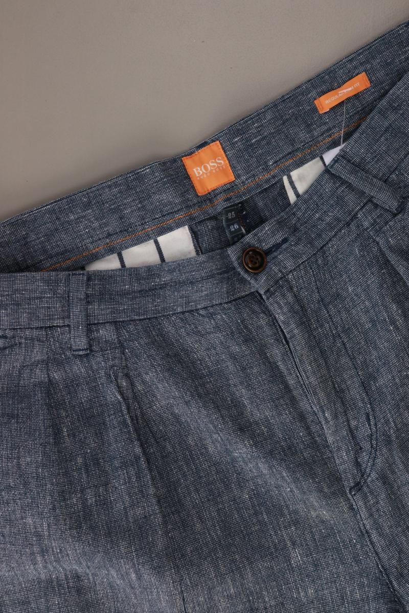 BOSS by Hugo Boss Stoffhose für Herren Gr. 46 blau aus Leinen
