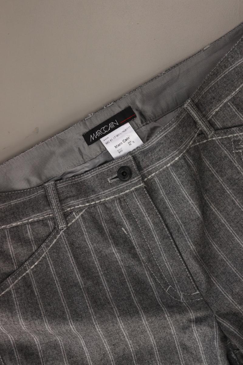 Marc Cain Wollhose Gr. 42 gestreift grau aus Schurwolle