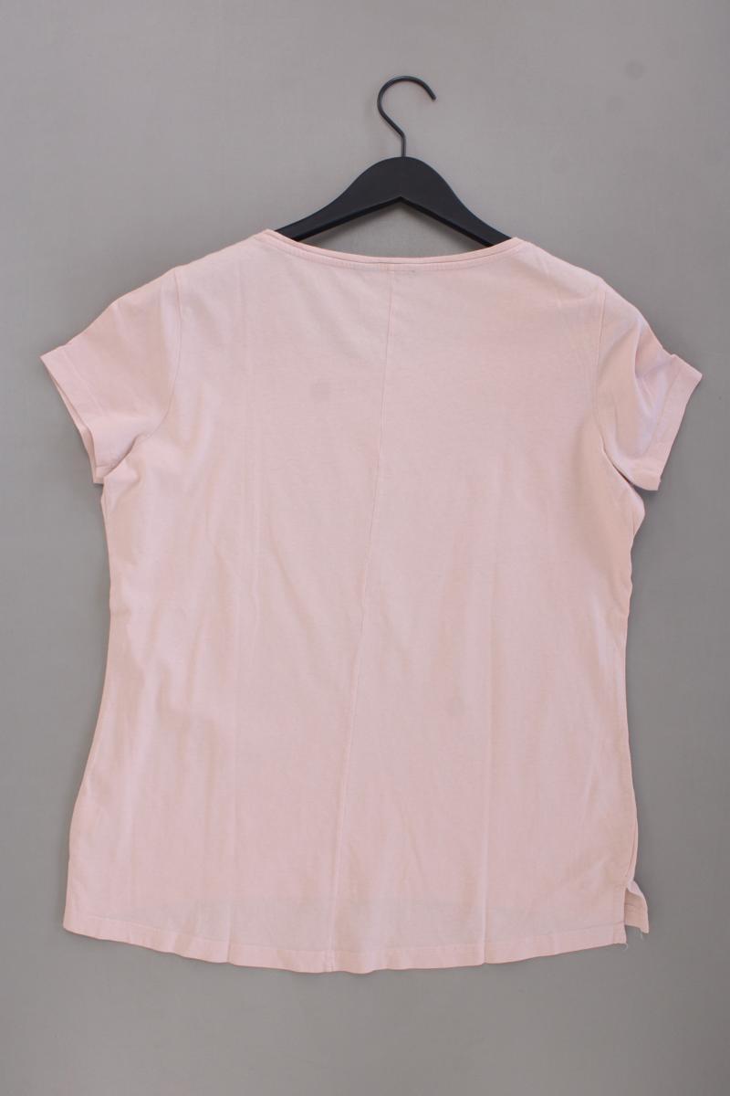 Tom Tailor Printshirt Gr. L Kurzarm rosa aus Baumwolle