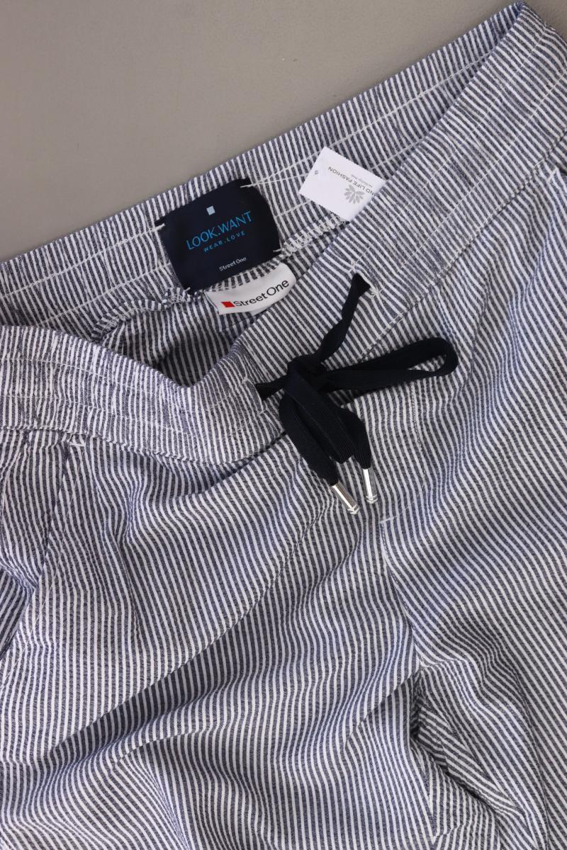 Street One Hose Gr. 36/L28 gestreift blau aus Viskose