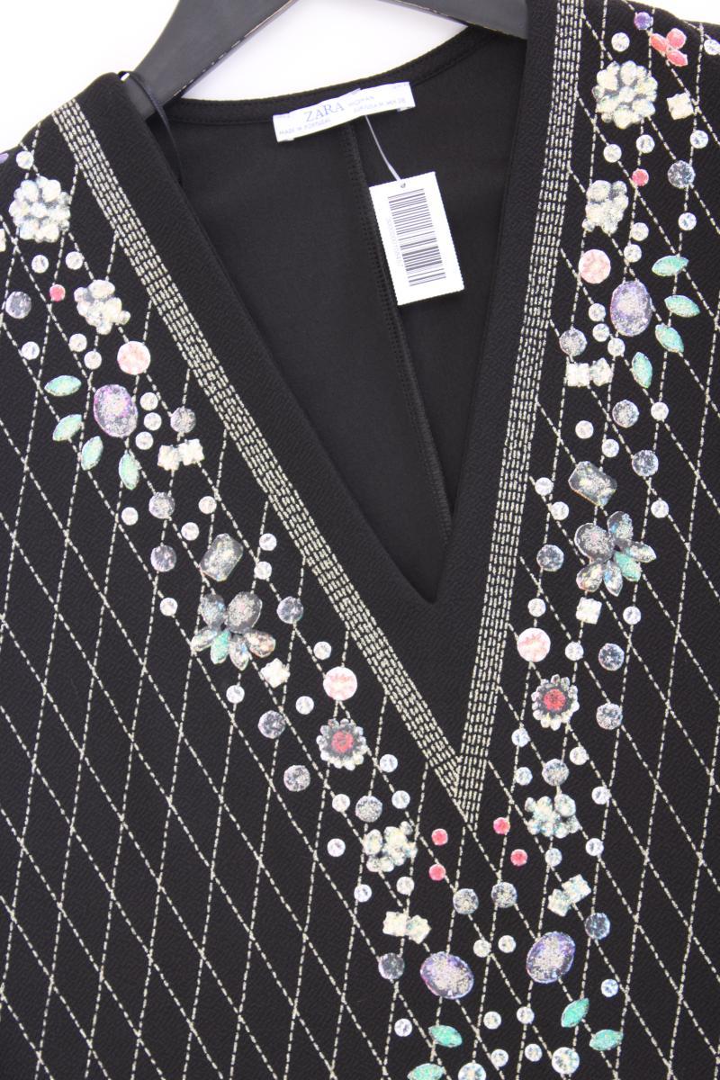 Zara Kurzarmkleid Gr. M schwarz aus Polyester