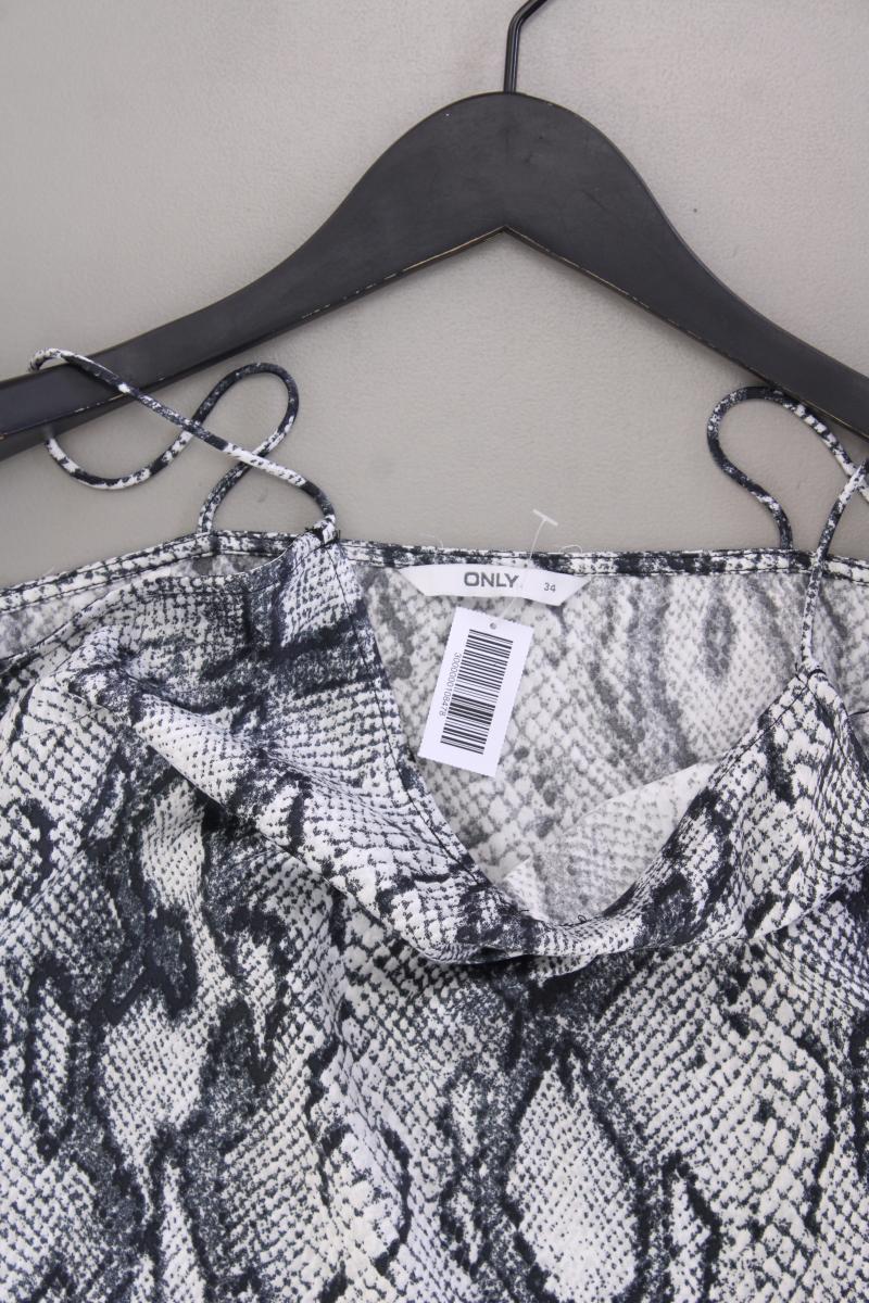Only Spaghetti-Top Gr. 34 mit Tierdruck grau aus Polyester