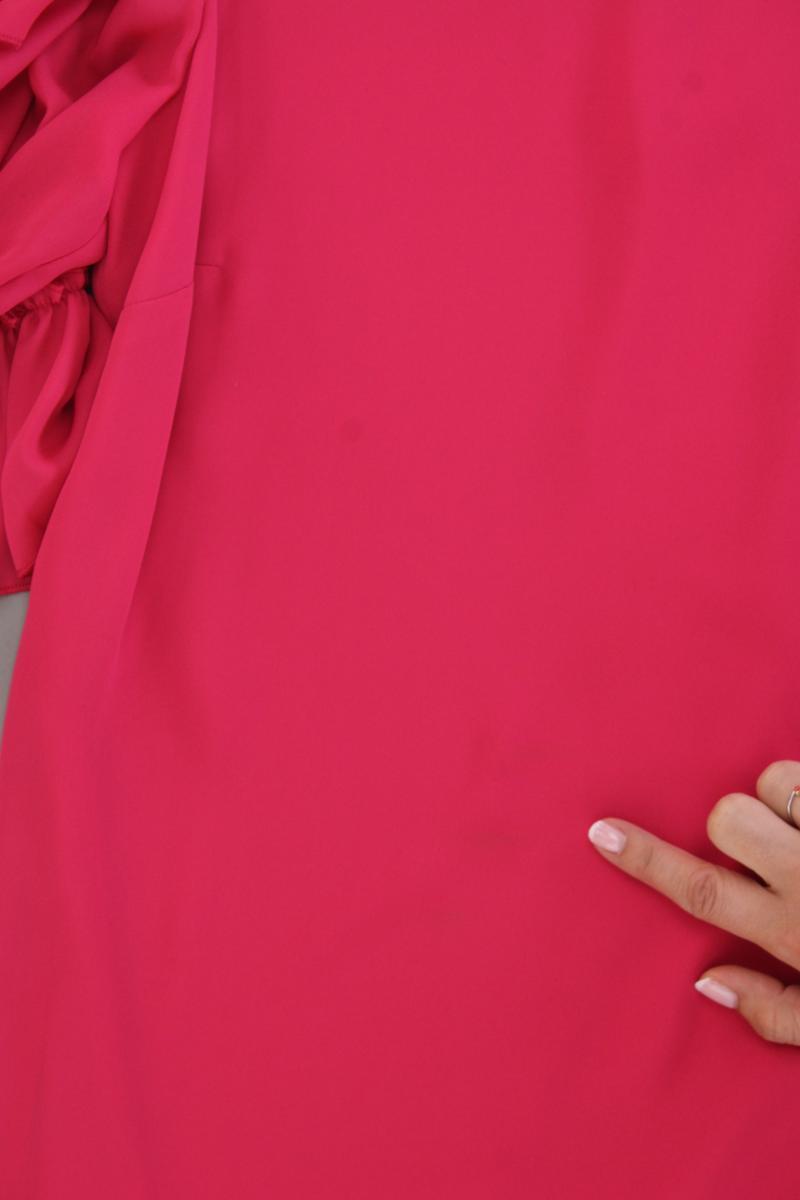 Patrizia Pepe Abendkleid Gr. IT 42 (S) 3/4 Ärmel pink aus Polyester