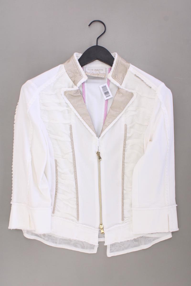 Elisa Cavaletti Übergangsjacke Gr. S weiß aus Baumwolle