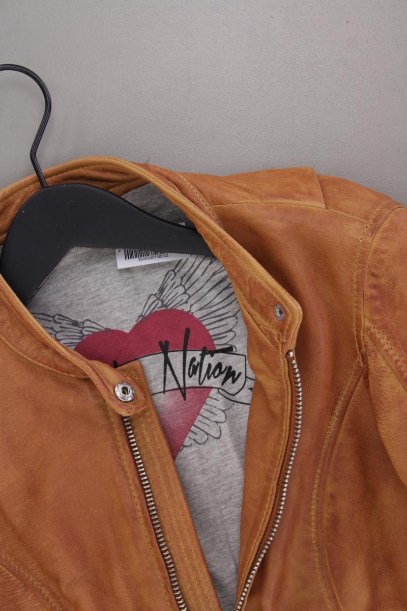 Freaky Nation Lederjacke Gr. XS braun