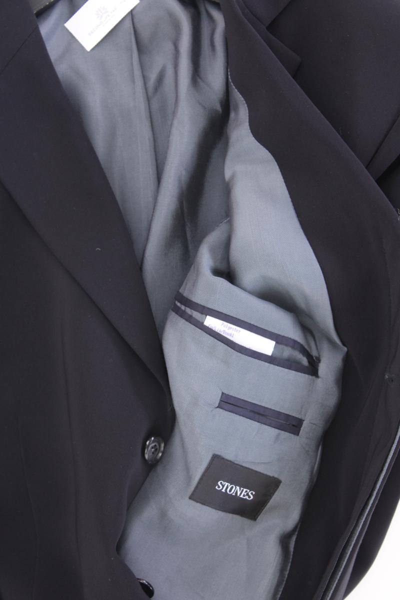 Stones Longsakko für Herren Gr. 52 Vintage schwarz aus Polyester