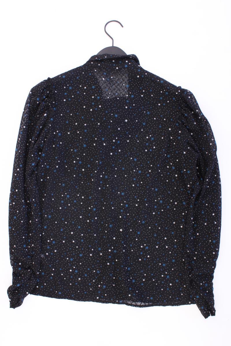 Salsa Bluse mit Sternenmuster Gr. L Langarm schwarz aus Polyester