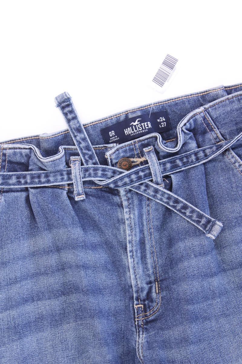 Hollister Paperbag Jeans Gr. W24/L27 blau aus Baumwolle