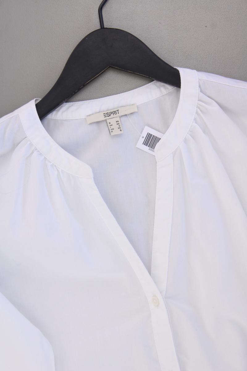 Esprit Classic Bluse Gr. XS 3/4 Ärmel weiß