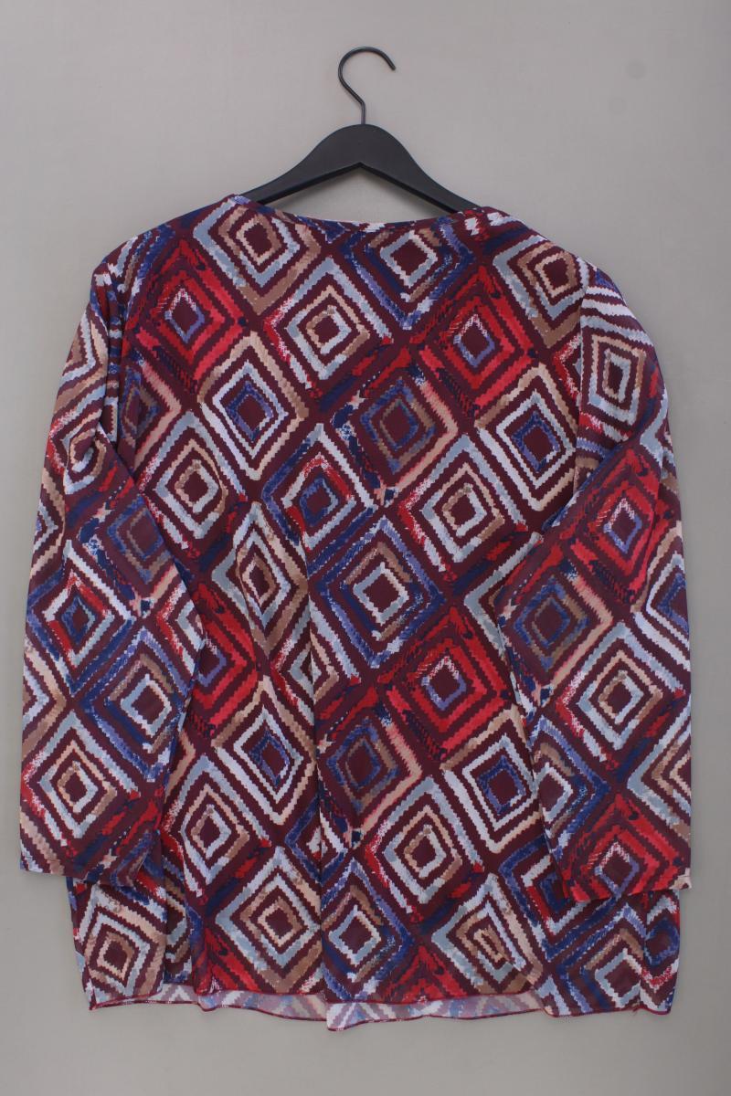 THEA Chiffonbluse Gr. 50 geometrisches Muster Langarm mehrfarbig aus Polyester