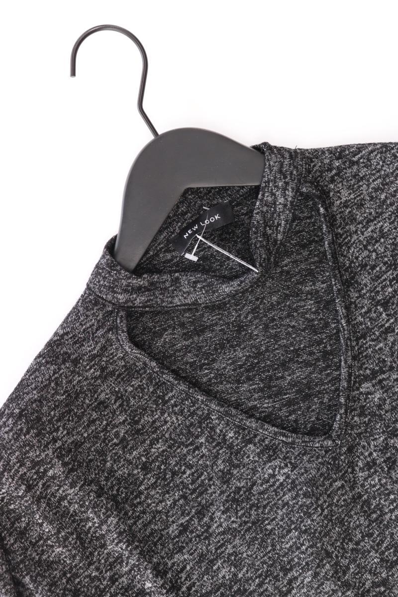 New Look Strickshirt Gr. L Kurzarm grau
