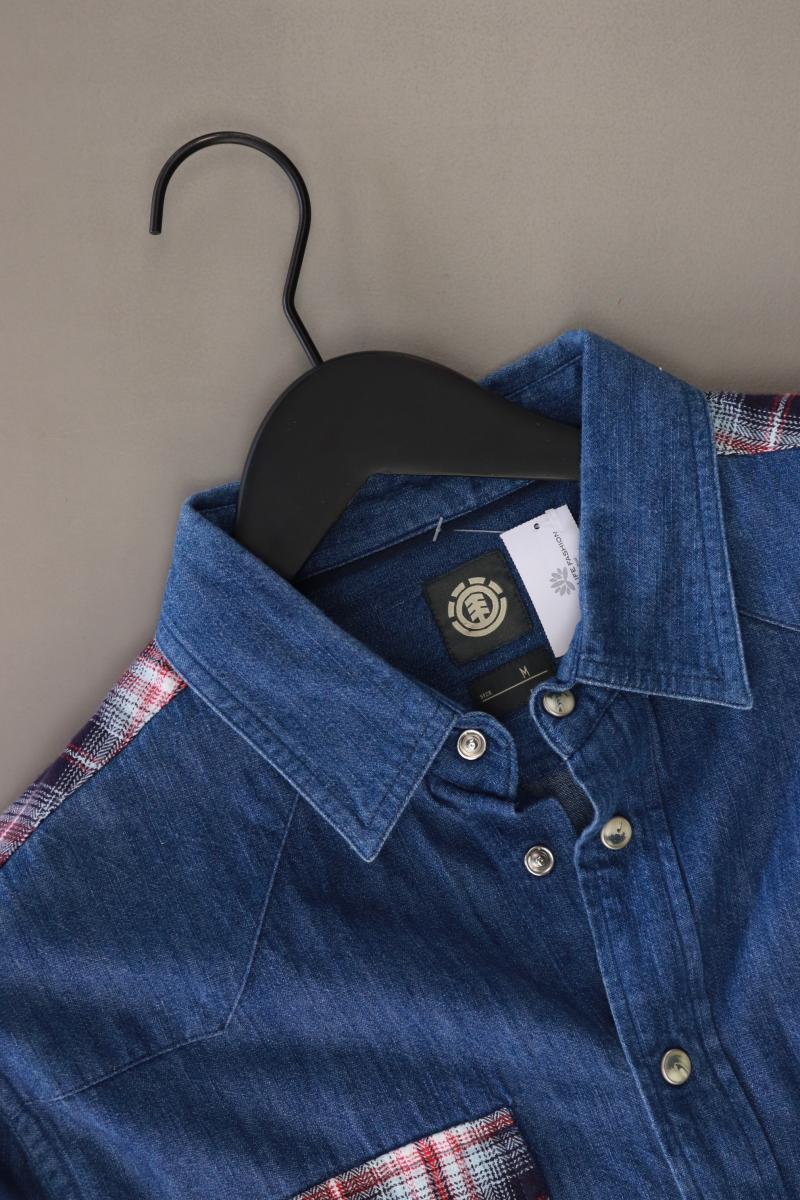 Element Jeanshemd für Herren Gr. M Langarm blau aus Baumwolle