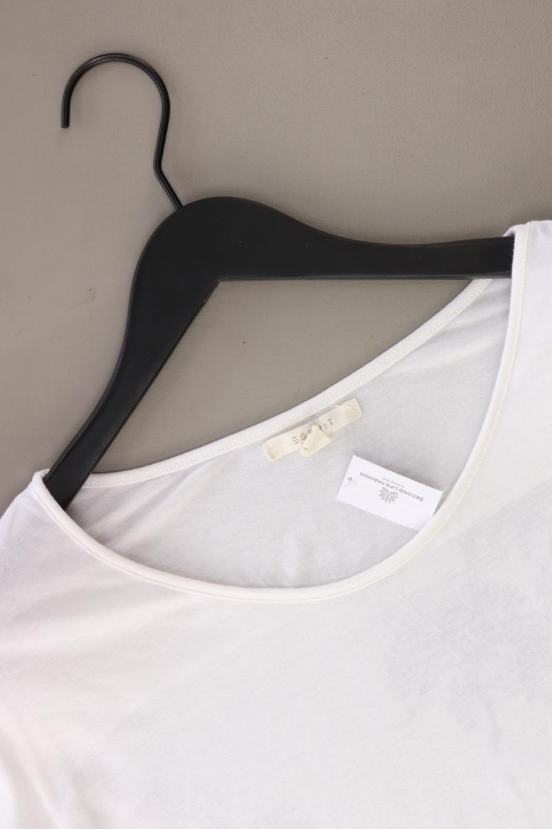 Esprit T-Shirt Gr. S Kurzarm weiß aus Viskose