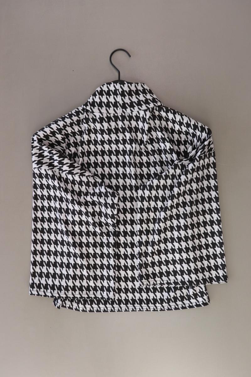 Prettylittlething Oversize-Bluse Gr. S hahnentritt 3/4 Ärmel weiß aus Polyester