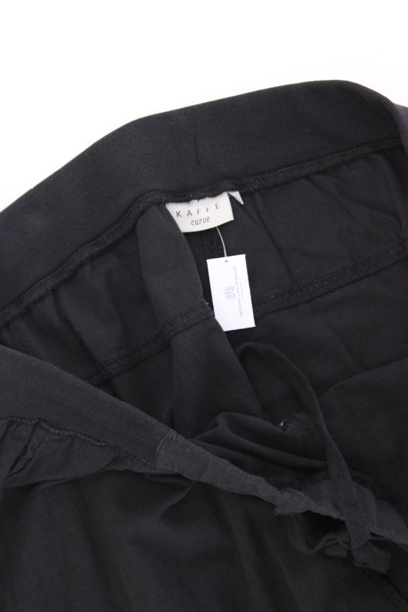 Kaffe 7/8 Hose Gr. 50 schwarz aus Baumwolle